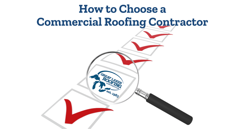 A magnifying glass helps us see how to choose Great Lakes Roofing