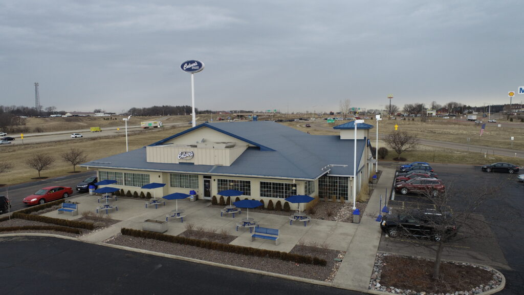 Culver's restaurant, Edgerton, WI - Custom color commercial reroof
