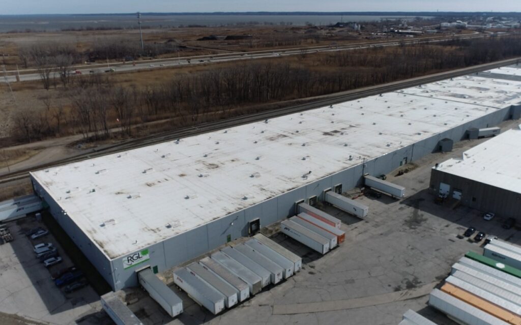 Leicht Transfer Station commercial warehouse roof replacement in Green Bay, Wisconsin.