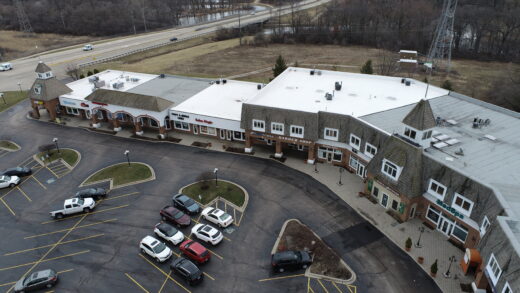 Saratoga Shopping Center Gurnee, IL commercial roof replacement