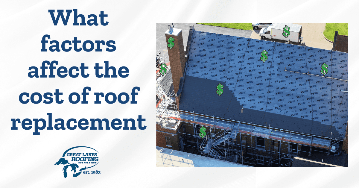 Steep slope shingle roof replacement in progress