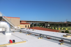 Safety flags on food manufacturing facility Milwaukee WI