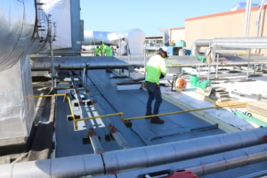 commercial roofing on food manufacturing facility Milwaukee WI